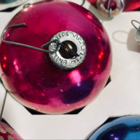 Vintage Christmas glass ball ornaments Shiny Bright & Rauch 14 - Picture 10 of 13